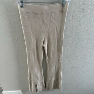 Abercrombie sweater knit split hem pants